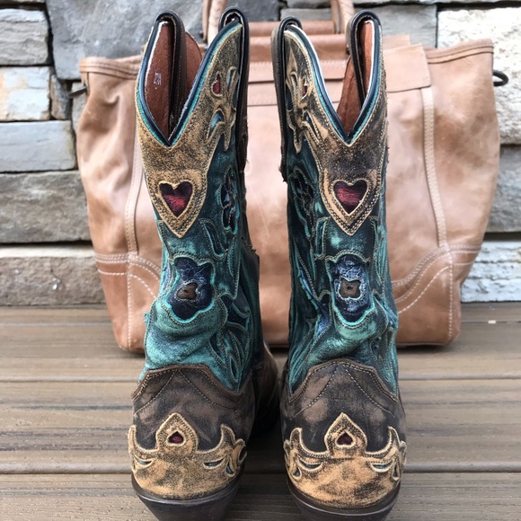 Dan Post Vintage Woman’s Bluebird Western Boots - Picture 11 of 15